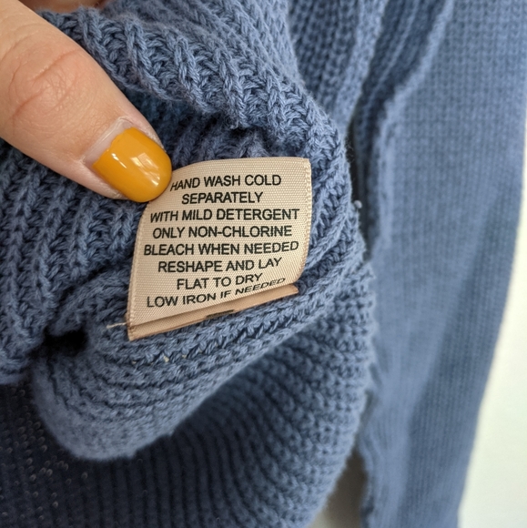 Philosophy Light Blue Sweater with Fringe - Picture 5 of 10